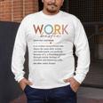 Vintage Work Bestie Definition Teachers Nurses Boss Women Men's Long Sleeve T-Shirt, funny design