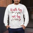 Visually Impaired Teacher Braille Bible Verse Walk By Faith Men's Long Sleeve T-Shirt, funny design Visually Impaired Teacher Braille Bible Verse Walk By Faith Men's Long Sleeve T-Shirt, funny design