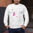 I Wear Pink For My Teacher Breast Cancer Awareness Support Men Women Men's Long Sleeve T-Shirt, funny design