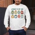 Women Literacy Is My Jam Literacy Teacher Reading Teacher Men's Long Sleeve T-Shirt, funny design Women Literacy Is My Jam Literacy Teacher Reading Teacher Men's Long Sleeve T-Shirt, funny design