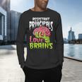 Assistant Principals Love Brains Zombie Teacher Halloween Men's Long Sleeve T-Shirt, gift for family, gift for coworker
