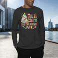 Book Tree All Is Calm Said No Teacher Ever Christmas Men's Long Sleeve T-Shirt, gift for family, gift for coworker