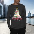 All Booked For Christmas Xmas Tree Teacher Holiday Pajamas Men's Long Sleeve T-Shirt, gift for family, gift for coworker