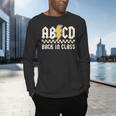 Boys Girls Teachers Rock Back To School ABCD Back In Class Men's Long Sleeve T-Shirt, gift for family, gift for coworker Boys Girls Teachers Rock Back To School ABCD Back In Class Men's Long Sleeve T-Shirt, gift for family, gift for coworker