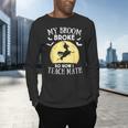 My Broom Broke So Now I Teach Math Teacher Halloween Costume For Men Women Men's Long Sleeve T-Shirt, gift for family, gift for coworker My Broom Broke So Now I Teach Math Teacher Halloween Costume For Men Women Men's Long Sleeve T-Shirt, gift for family, gift for coworker