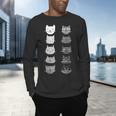 Cat Themed Artist Value Scale Educational Art Teacher Men's Long Sleeve T-Shirt, gift for family, gift for coworker