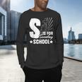 Christian Teacher S Is For Sunday School Essentials Men's Long Sleeve T-Shirt, gift for family, gift for coworker Christian Teacher S Is For Sunday School Essentials Men's Long Sleeve T-Shirt, gift for family, gift for coworker