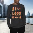Christmas Math Teacher Equation Gingerbread With Santa Hat Men Women Men's Long Sleeve T-Shirt, gift for family, gift for coworker