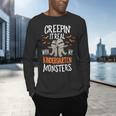 Creepin It Real Kindergarten Monsters Halloween Teacher Men's Long Sleeve T-Shirt, gift for family, gift for coworker