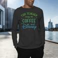 Disney This Teacher Runs On Coffee And Disney Gradient Logo Men's Long Sleeve T-Shirt, gift for family, gift for coworker Disney This Teacher Runs On Coffee And Disney Gradient Logo Men's Long Sleeve T-Shirt, gift for family, gift for coworker