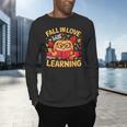 Fall In Love With Learning Pumpkin Thanksgiving Teacher Fall Men's Long Sleeve T-Shirt, gift for family, gift for coworker