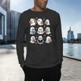 Ghosts With Books Library Halloween Men Women Kids Teacher Men's Long Sleeve T-Shirt, gift for family, gift for coworker