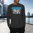 Grammar Police Comma Unit English Teacher Grammar Teacher For Men Women Men's Long Sleeve T-Shirt, gift for family, gift for coworker