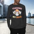 Halloween Teacher Teaching My Boos Costume Teacher Men Women Men's Long Sleeve T-Shirt, gift for family, gift for coworker
