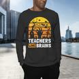 Halloween Teachers Science Math Teachers Love Brains Men's Long Sleeve T-Shirt, gift for family, gift for coworker Halloween Teachers Science Math Teachers Love Brains Men's Long Sleeve T-Shirt, gift for family, gift for coworker