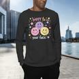 Happy To See Your Face Smile Face Teacher Back To School Men's Long Sleeve T-Shirt, gift for family, gift for coworker