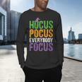 Hocus Pocus Everybody Focus Teacher Halloween Men's Long Sleeve T-Shirt, gift for family, gift for coworker