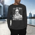 I'Ll Wait Until It's Quiet Tshirt Skeleton Teacher Halloween Men's Long Sleeve T-Shirt, gift for family, gift for coworker