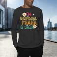 I’m Bilingual I Haha And Jaja Spanish Teacher Bilingual For Men Women Girls Kids Men's Long Sleeve T-Shirt, gift for family, gift for coworker