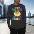 I Am Their Voice They Are My Heart Autism Awareness Teacher Men's Long Sleeve T-Shirt, gift for family, gift for coworker