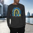 Be Kind Rainbow Down Syndrome Awareness Teacher Blue Yellow Men's Long Sleeve T-Shirt, gift for family, gift for coworker Be Kind Rainbow Down Syndrome Awareness Teacher Blue Yellow Men's Long Sleeve T-Shirt, gift for family, gift for coworker