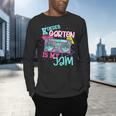 Kindergarten Is My Jam Cute Teacher Shirt 80's 90's Styl Men's Long Sleeve T-Shirt, gift for family, gift for coworker Kindergarten Is My Jam Cute Teacher Shirt 80's 90's Styl Men's Long Sleeve T-Shirt, gift for family, gift for coworker