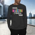 Maestra Fabulosa Bilingual Spanish Espanol Teacher School Men's Long Sleeve T-Shirt, gift for family, gift for coworker