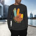 One Thankful Teacher Thanksgiving Turkey Peace Hand Sign Men's Long Sleeve T-Shirt, gift for family, gift for coworker One Thankful Teacher Thanksgiving Turkey Peace Hand Sign Men's Long Sleeve T-Shirt, gift for family, gift for coworker