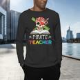 Pirate Teacher Halloween Skull Adult Men's Long Sleeve T-Shirt, gift for family, gift for coworker Pirate Teacher Halloween Skull Adult Men's Long Sleeve T-Shirt, gift for family, gift for coworker