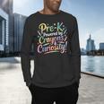 Pre-K Crayons & Curiosity Preschool Teachers Life Tie Dye Men's Long Sleeve T-Shirt, gift for family, gift for coworker