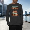 Psychology Teachers Love Brains Halloween For Psychologists Men Women Men's Long Sleeve T-Shirt, gift for family, gift for coworker