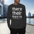 There Their They'Re English Grammar Teacher Humor Men's Long Sleeve T-Shirt, gift for family, gift for coworker
