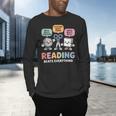 Reading Beats Everything Teacher Rock Paper Scissors Men's Long Sleeve T-Shirt, gift for family, gift for coworker Reading Beats Everything Teacher Rock Paper Scissors Men's Long Sleeve T-Shirt, gift for family, gift for coworker