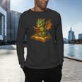 Reading Dragon Shirt For Bookish Teacher Librarian Bookworm Men's Long Sleeve T-Shirt, gift for family, gift for coworker