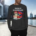 Reading Is My Super Power Superhero Best English Teacher Men's Long Sleeve T-Shirt, gift for family, gift for coworker