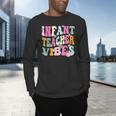 Retro Infant Teacher Vibes Women Daycare Teacher Men's Long Sleeve T-Shirt, gift for family, gift for coworker