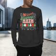 Retro Sleighing Math Problems Santa Math Teacher Christmas Men's Long Sleeve T-Shirt, gift for family, gift for coworker