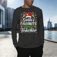 Santa's Favorite Dance Teacher Shirt Christmas Pajama Men's Long Sleeve T-Shirt, gift for family, gift for coworker