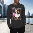 Silly Goose Teacher Club Animal Lover Groovy Teacher Men's Long Sleeve T-Shirt, gift for family, gift for coworker