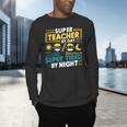 Super Teacher By Day Super Tired By Night Superheroes School Men's Long Sleeve T-Shirt, gift for family, gift for coworker