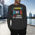 I Survived 67 Days Of School 67 Teacher Squad Matching Men's Long Sleeve T-Shirt, gift for family, gift for coworker