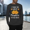 I Teach The Cutest Pumpkins In The Patch Halloween Teacher Men's Long Sleeve T-Shirt, gift for family, gift for coworker I Teach The Cutest Pumpkins In The Patch Halloween Teacher Men's Long Sleeve T-Shirt, gift for family, gift for coworker