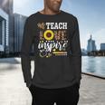 TEACH LOVE INSPIRE Teacher Sunflower Appreciation Men's Long Sleeve T-Shirt, gift for family, gift for coworker TEACH LOVE INSPIRE Teacher Sunflower Appreciation Men's Long Sleeve T-Shirt, gift for family, gift for coworker