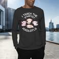 I Teach The Smartest Axolotls Cute Teacher Axolotl Men's Long Sleeve T-Shirt, gift for family, gift for coworker I Teach The Smartest Axolotls Cute Teacher Axolotl Men's Long Sleeve T-Shirt, gift for family, gift for coworker