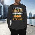 Teacher Halloween Pre-K Teacher Kindergarten Cutest Pumpkins Men Women Kids Men's Long Sleeve T-Shirt, gift for family, gift for coworker