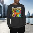 My Teacher Survived 100 Days Of Me 100th Day Of School Kids Men's Long Sleeve T-Shirt, gift for family, gift for coworker My Teacher Survived 100 Days Of Me 100th Day Of School Kids Men's Long Sleeve T-Shirt, gift for family, gift for coworker