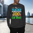 My Teacher Survived 100 Days Of Me Dab 100 Days Of School For Men Women Kids Men's Long Sleeve T-Shirt, gift for family, gift for coworker My Teacher Survived 100 Days Of Me Dab 100 Days Of School For Men Women Kids Men's Long Sleeve T-Shirt, gift for family, gift for coworker