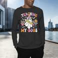 Teaching My Boos Ghost Teacher Cute Groovy Halloween Teacher Men's Long Sleeve T-Shirt, gift for family, gift for coworker