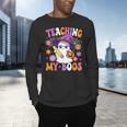 Teaching My Boos Teacher Ghost Teach Halloween Teacher Men's Long Sleeve T-Shirt, gift for family, gift for coworker