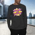 Teaching Is My Superpower Retro Comic Super Teacher Men's Long Sleeve T-Shirt, gift for family, gift for coworker
